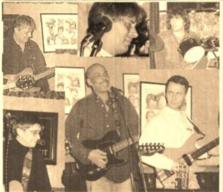 Arthur Lewis and Johnny Gunsell with the band